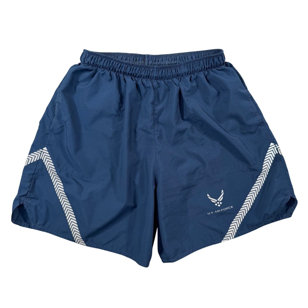 USAF Air Force IPTU Improved Physical Training Uniform Shorts Medium Blue Lined